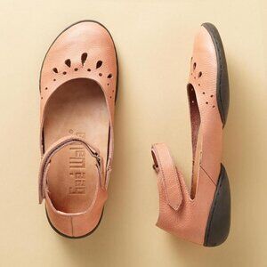 Gee WaWa Pale Pink Leather Mary Jane Flat Comfort Shoe Size 9